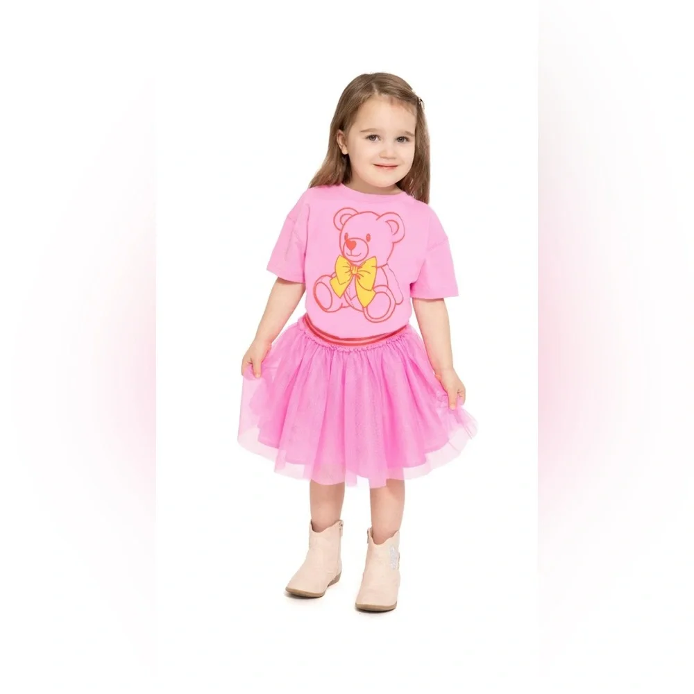 Way To Celebrate Toddler Girls Valentine’s Day Pink Top & Tutu Skirt‎ Set 3T